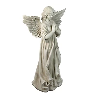 29.5" Angel Standing In Prayer Outdoor Garden Statue