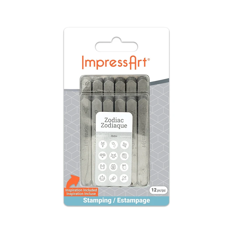 ImpressArt® 4mm Zodiac Metal Stamps Pack