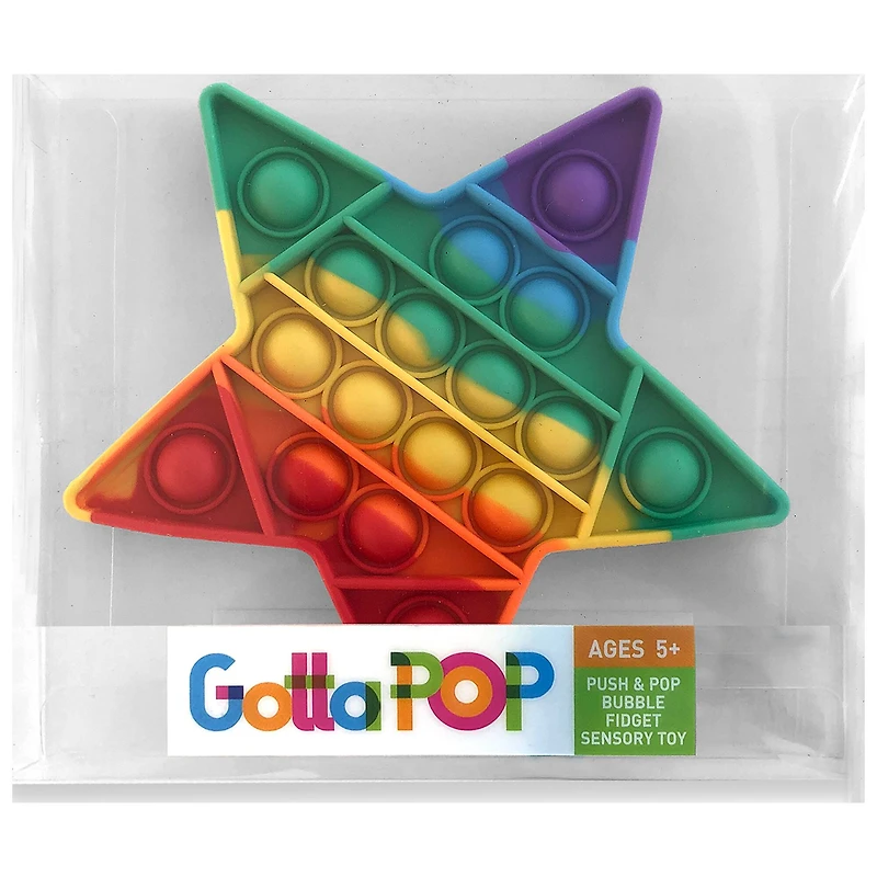 GottaPop Rainbow Stars Pop It Fidget Toy Party Favors, 6ct.