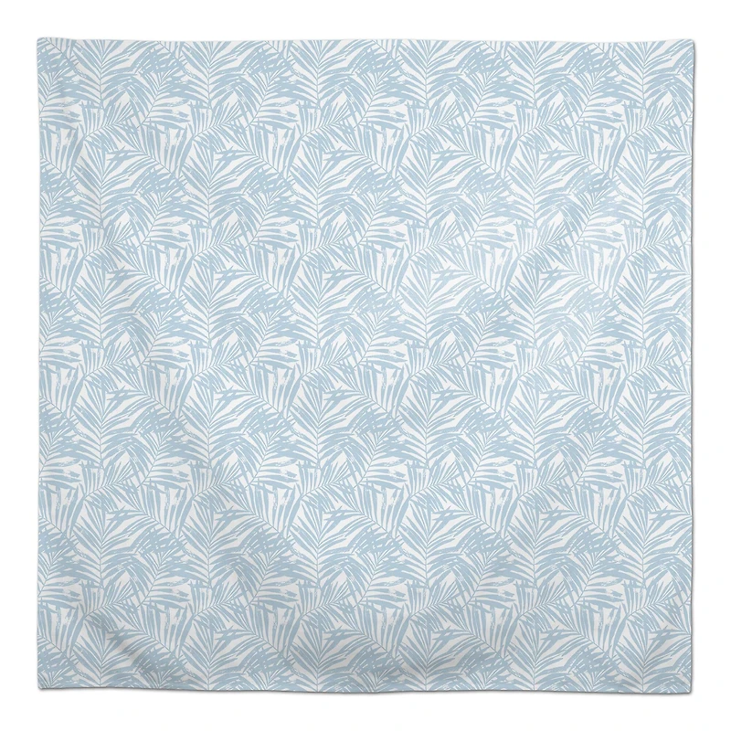 58" Blue Palm Leaf Pattern Tablecloth