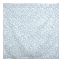 58" Blue Palm Leaf Pattern Tablecloth