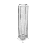 Mind Reader Silver Round Metal Mesh Umbrella Stand