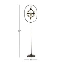 Bronze Iron Modern Candle Holder Lantern, 66" x 16" x 11"