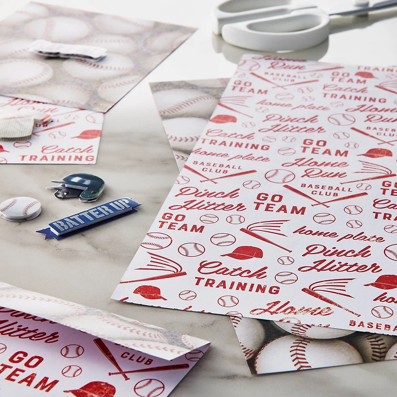 Baseball Double-Sided Cardstock Paper by Recollections™, 12" x 12"