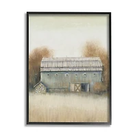 Stupell Industries Autumn Barn Doors Vintage Farm Landscape Framed Wall Art