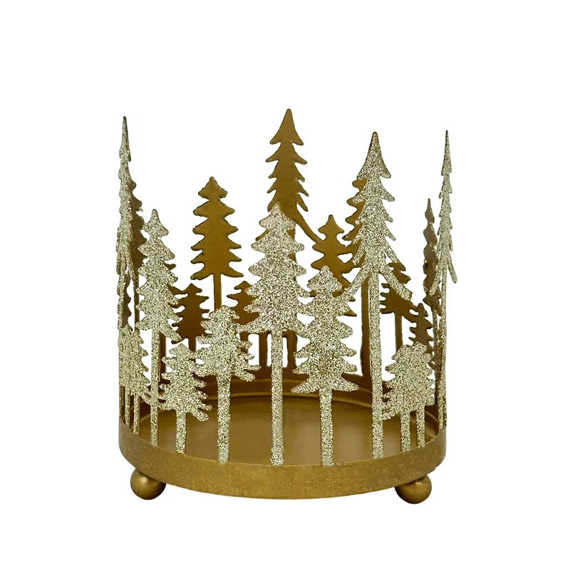 4.25" Gold Metal Trees Candle Holder by Ashland®