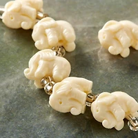 12 Packs: 6 ct. (72 total)  White Reconstituted Stone Elephant Beads, 15mm by Bead Landing™