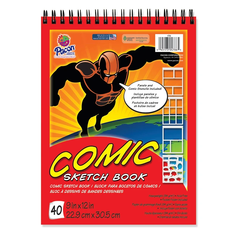 Pacon® Comic Sketch Pad, 9" x 12"