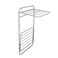 Honey Can Do 2-Tier Gray Over the Door Retractable Clothing Drying Rack