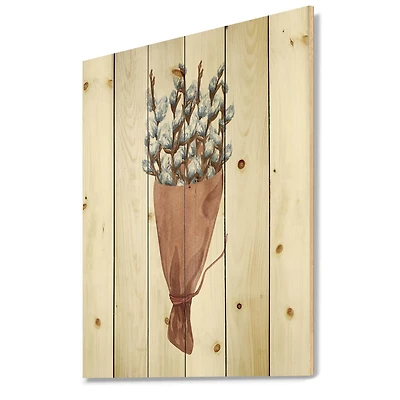 Designart - Bunch of Pussy Willow Twigs I