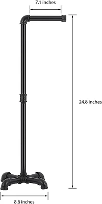 Black Toilet Paper Holder Stand, 2ct.