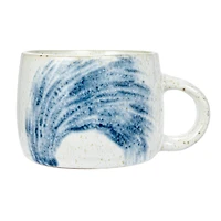 Hello Honey® 10oz. Cream & Blue Glaze Hand-Painted Stoneware Mug, 12ct.