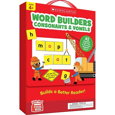 Scholastic Teaching Solutions Little Red Tool Box Word Builders Consonants & Vowels Kit