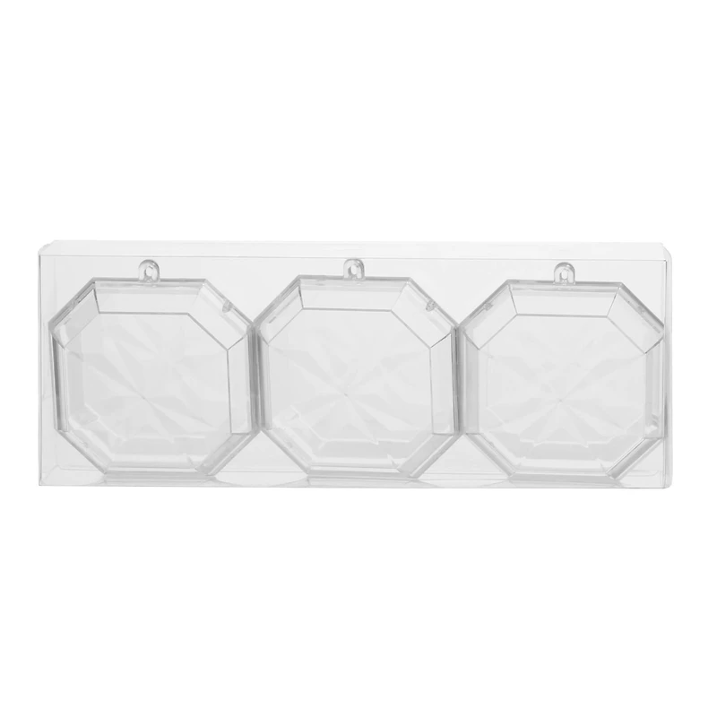 3 Pack 4.25" Clear Fillable DIY Plastic Gem Ornaments by Make Market®