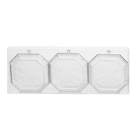 3 Pack 4.25" Clear Fillable DIY Plastic Gem Ornaments by Make Market®