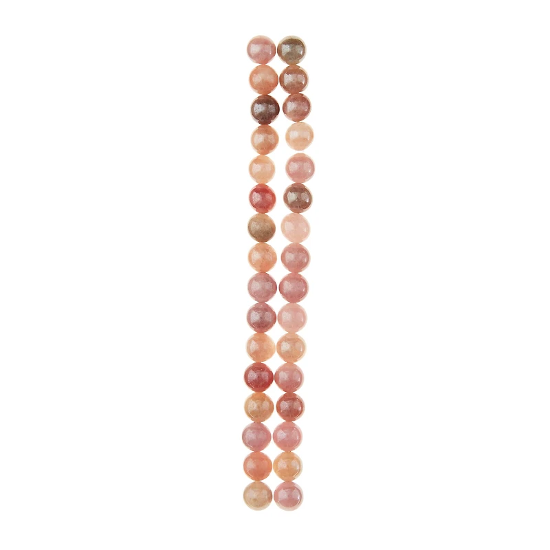 Electroplated Sunstone Round Beads, 8mm by Bead Landing™