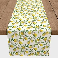 Lemons All Over Outdoor Table Runner