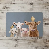 18" x 27" Baby Farm Animals on Slate Floor Mat