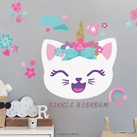 RoomMates Like Nastya Unicorn Cat Giant Peel & Stick Wall Decals with Alphabet