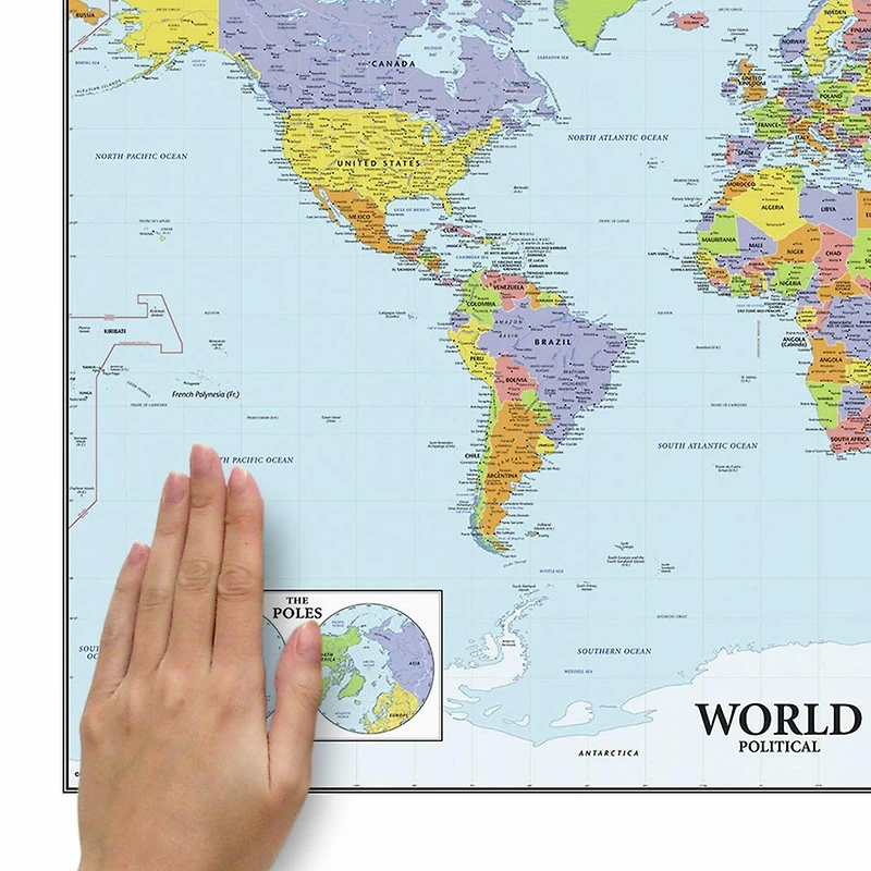 RoomMates World Map Dry Erase Peel & Stick Giant Decals