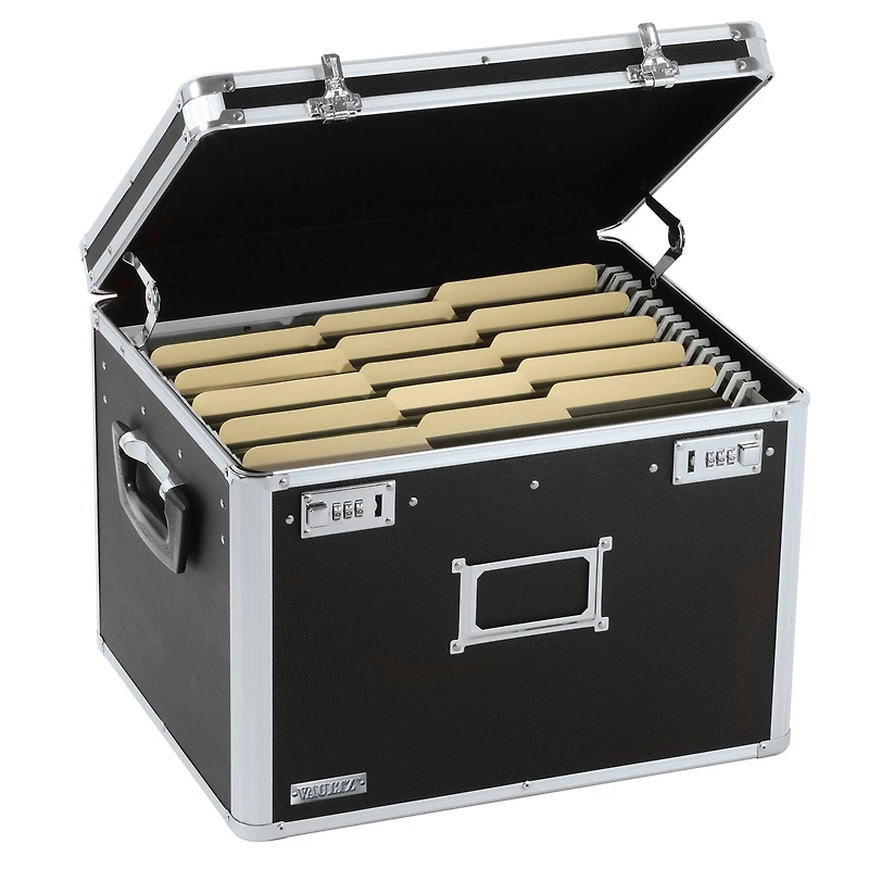 Vaultz Black Locking File Security Box