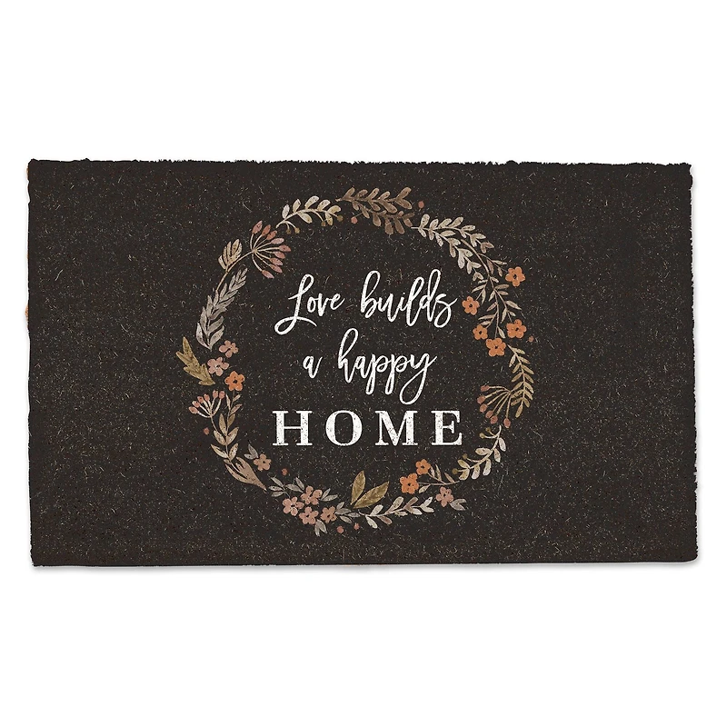 Love Builds a Happy Home Door Mat
