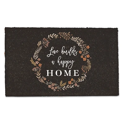 Love Builds a Happy Home Door Mat