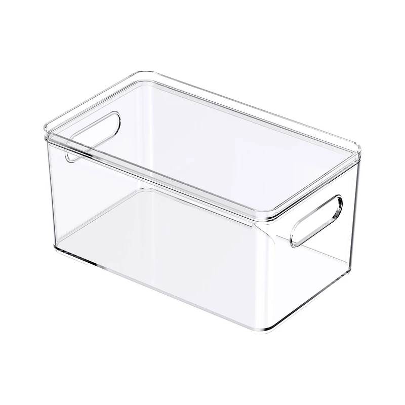 Small Clear Stacking Plastic Bin with Lid by Simply Tidy®
