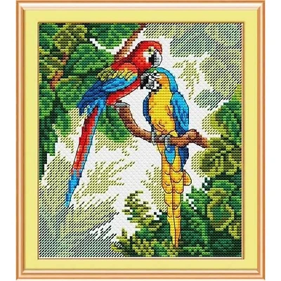 MP Studia Parrots Cross Stitch Kit