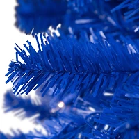7ft. Pre-Lit Royal Blue Pine Artificial Christmas Tree, Clear Lights