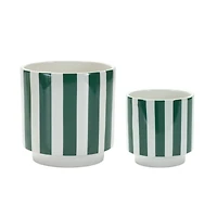 Decorative Striped Pot Set