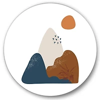 Designart - Abstract Flowers On Minimal Shapes VI