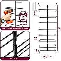 Sorbus 9-Bottle Wall Mounted Wine Rack, 2ct.