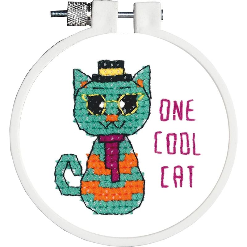 Janlynn® Kid Stitch One Cool Cat Stamped Cross Stitch Kit