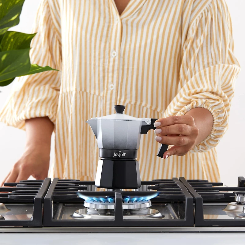 JoyJolt® Italian Moka Pot Cup Stovetop Aluminum Espresso Maker
