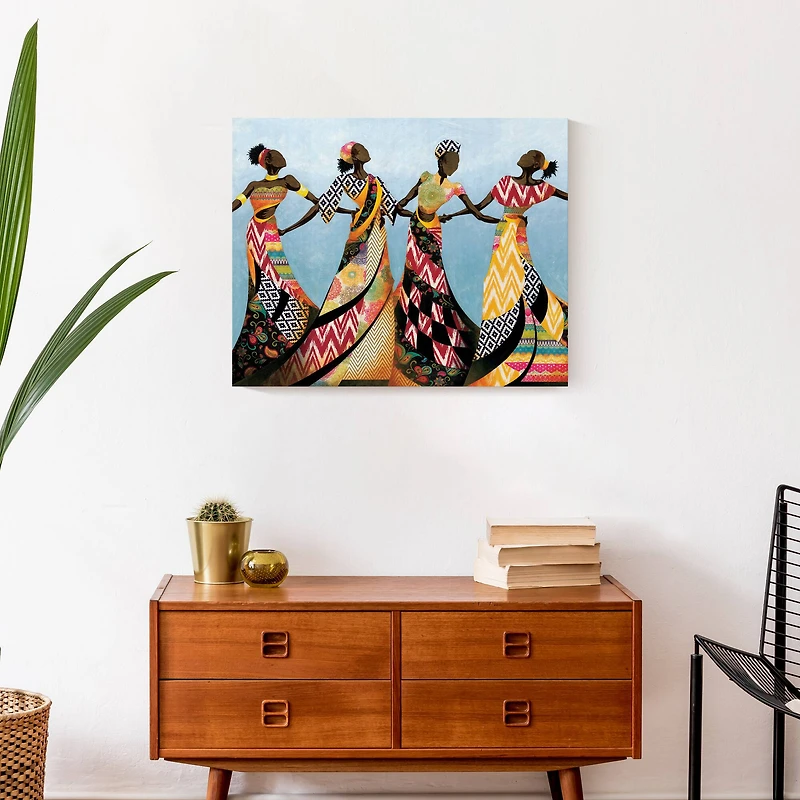 Dancing In Dresses 20" x 16" Canvas Wall Art