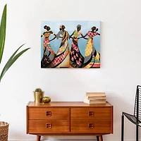 Dancing In Dresses 20" x 16" Canvas Wall Art