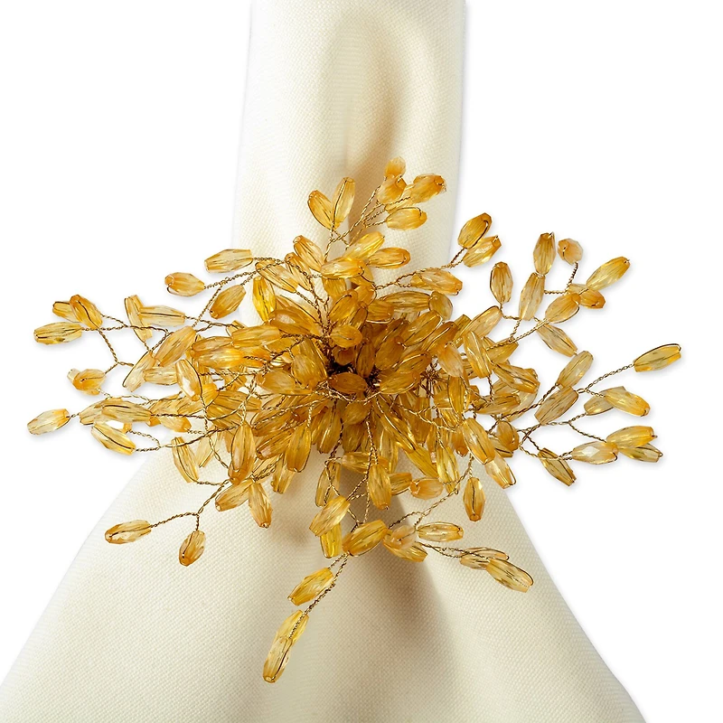 DII® Gold Beaded Burst Napkin Rings, 6ct.