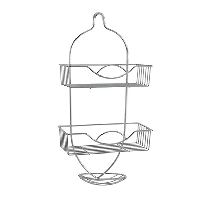 Bath Bliss Chrome Rainbow Design Shower Caddy