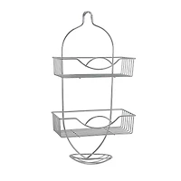 Bath Bliss Chrome Rainbow Design Shower Caddy