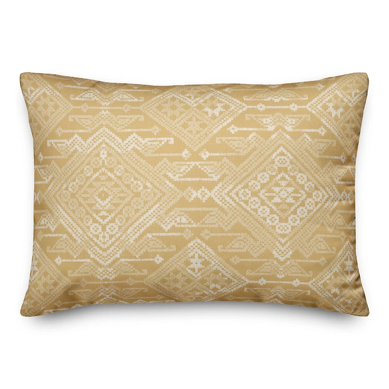 Persian Gold Pattern Throw Pillow