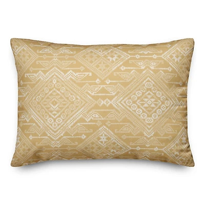 Persian Gold Pattern Throw Pillow