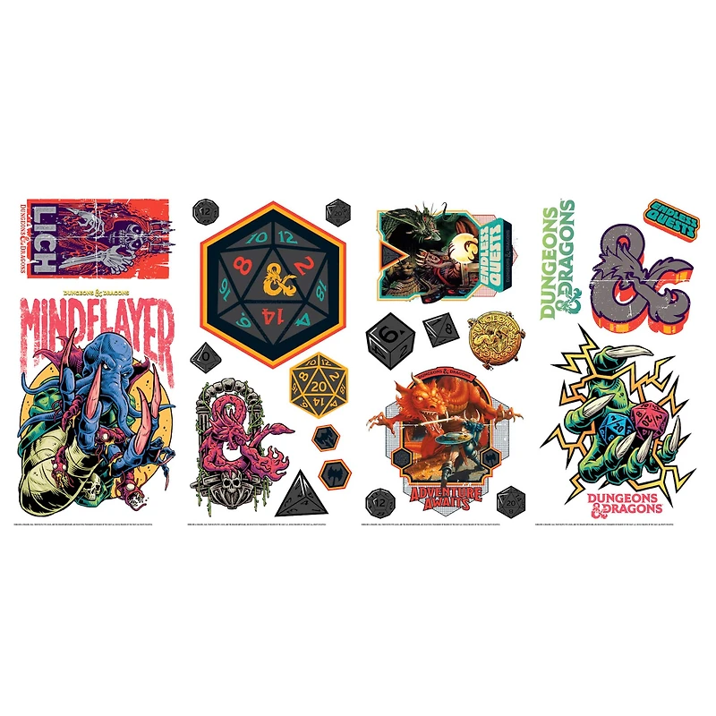 RoomMates Dungeons & Dragons Peel & Stick Wall Decals