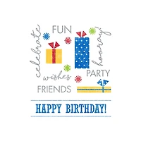 JAM Paper Wish Big Blank Assorted Birthday Card Set, 36ct.