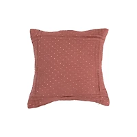 Hello Honey® Rose with Gold Foil Dots Double Cloth Pleated Cotton Pillow