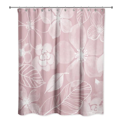 Watercolor Flowers Shower Curtain