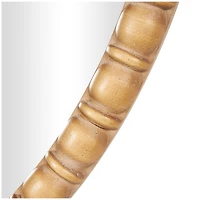 37" Brown Bohemian Framed Oval Wall Mirror