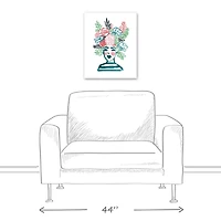 Flower Head Woman Canvas Wall Art