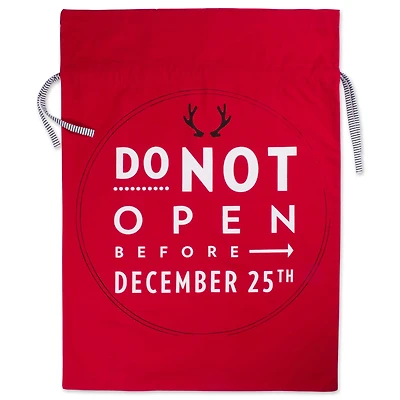 DII® Do Not Open Santa Drawstring Gift Bag
