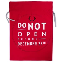 DII® Do Not Open Santa Drawstring Gift Bag
